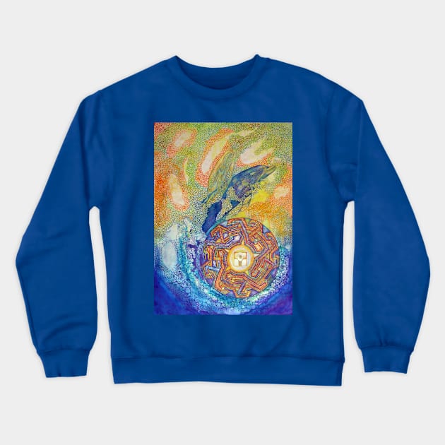 Maya Glyph Kan Crewneck Sweatshirt by shimaart